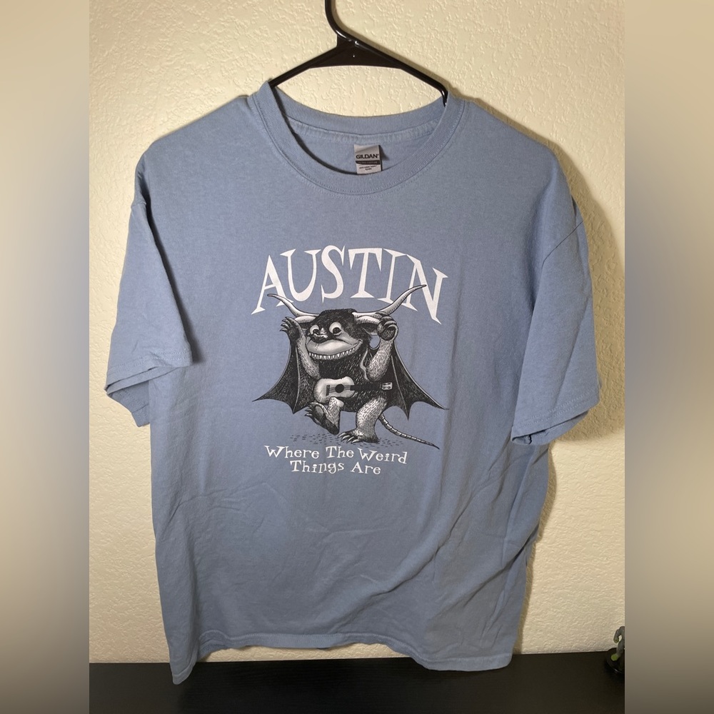Austin Where the Weird Things Are T-Shirt Men’s Large